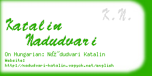 katalin nadudvari business card